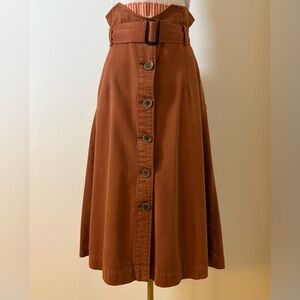 VERO MODA Women's Midi Skirt with Belt - Size XS